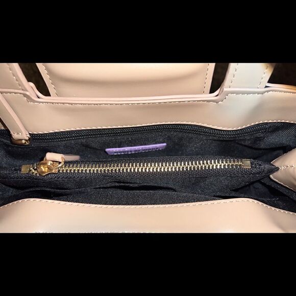 House of Want Taupe Snack Top Handle Satchel Vegan Leather NWD - Picture 6 of 11